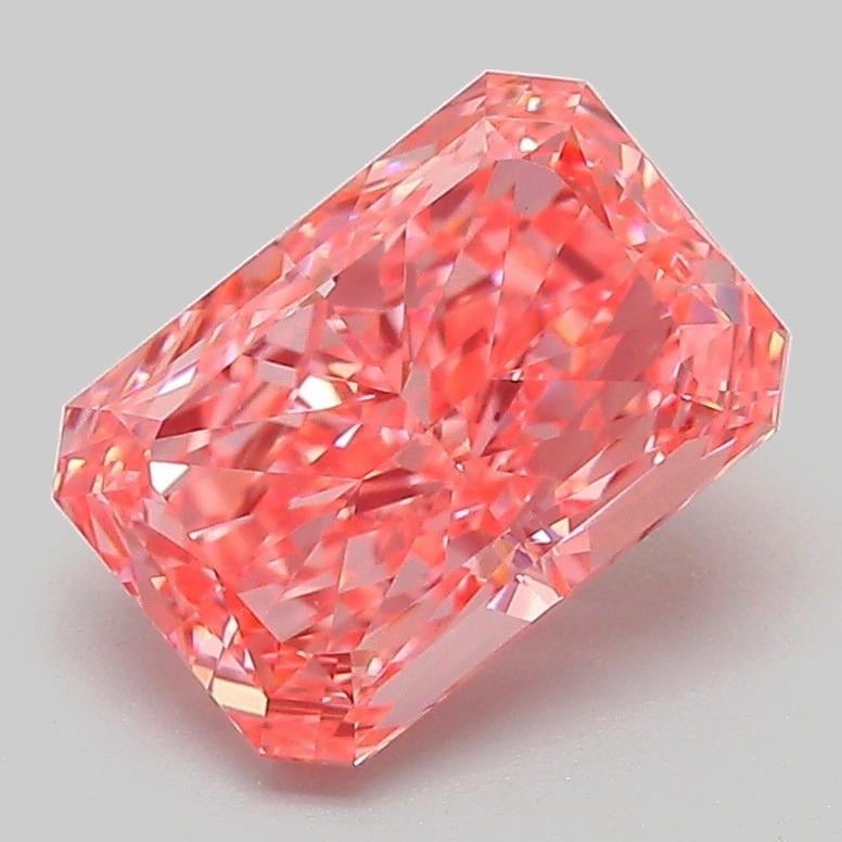 2.10 Ct. Fancy Vivid Pink Radiant Lab Grown Diamond