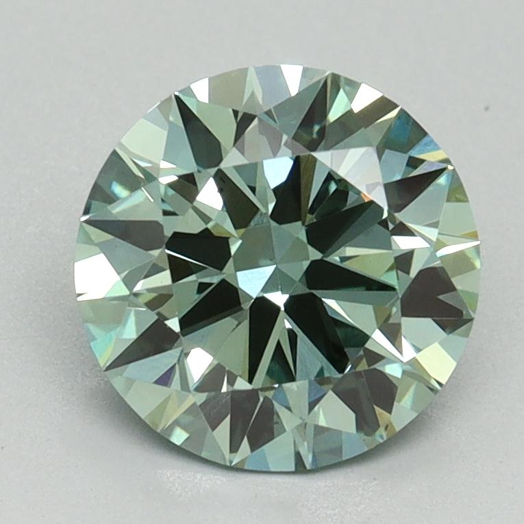 1.73 Ct. Fancy Vivid Green Round Lab Grown Diamond