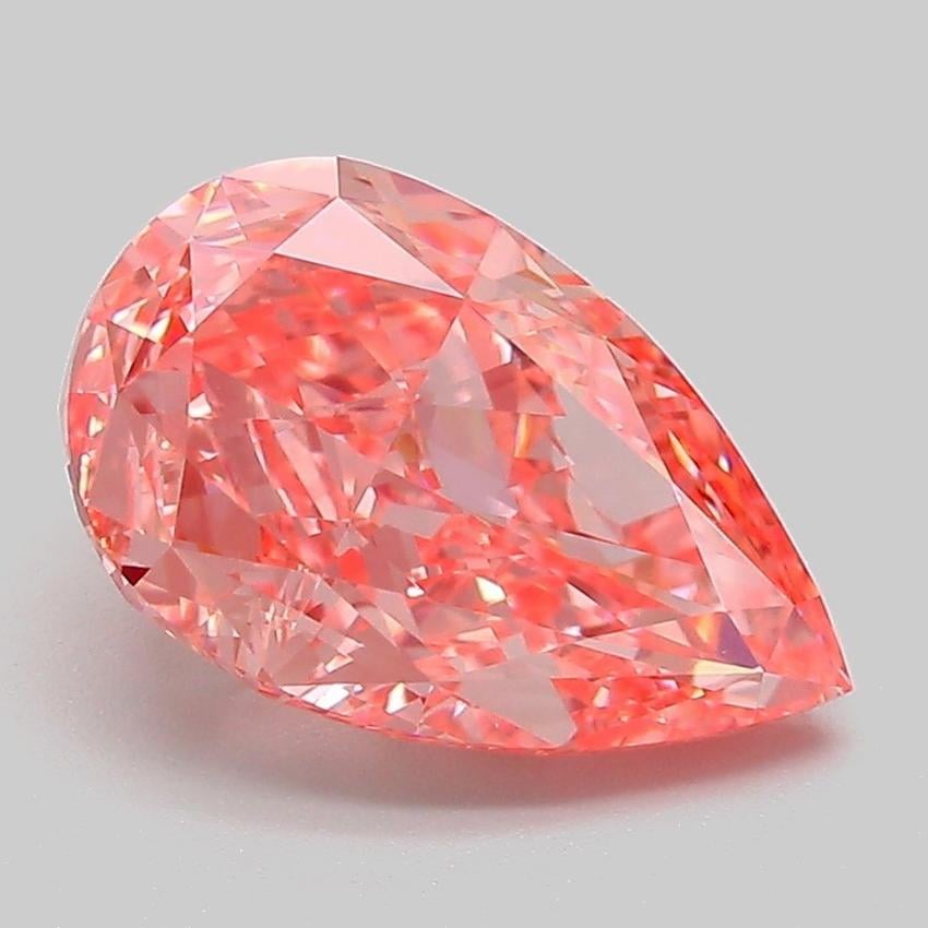 3.06 Ct. Fancy Vivid Pink Pear Lab Grown Diamond