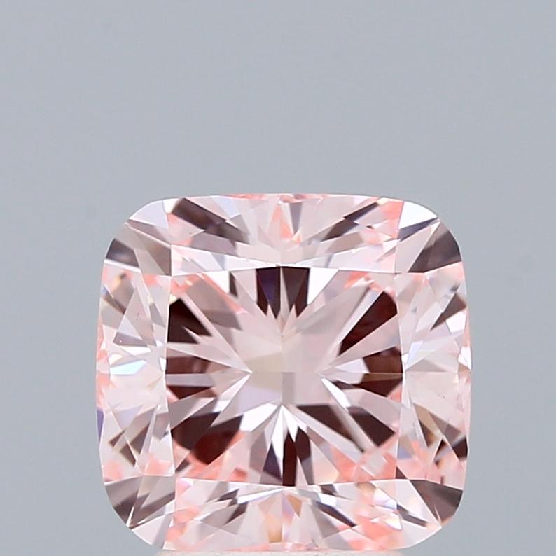 3.02 Ct. Fancy Intense  Pink Cushion Lab Grown Diamond