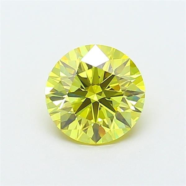 1.08 Ct. Fancy Vivid  Yellow Round Lab Grown Diamond