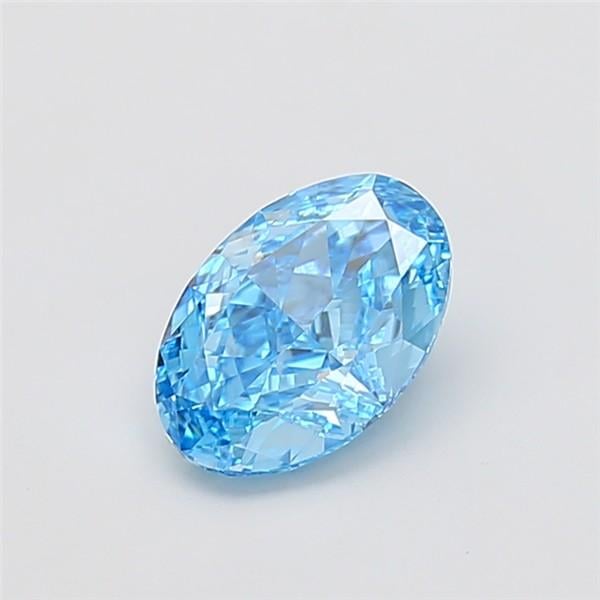 1.55 Ct. Fancy Vivid  Blue Oval Lab Grown Diamond