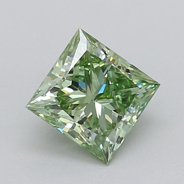 1.00 Ct. Fancy Vivid  Green Princess Lab Grown Diamond