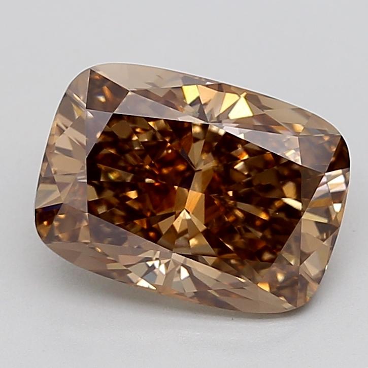 4.00 Ct. Fancy  Brown Cushion Lab Grown Diamond