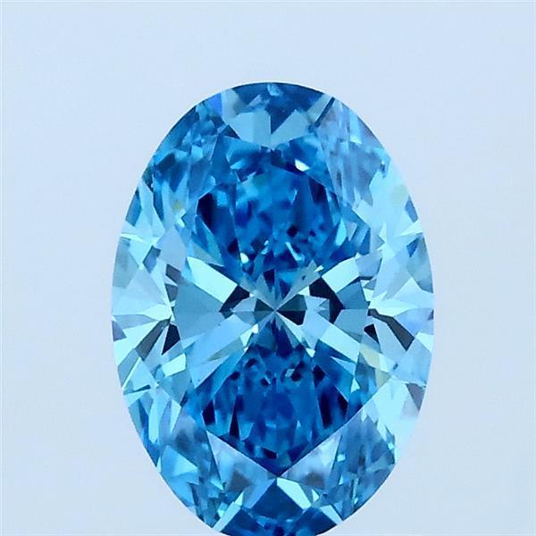 1.00 Ct. Fancy Vivid Blue Oval Lab Grown Diamond
