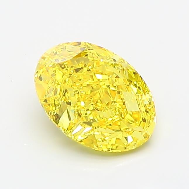 1.08 Ct. Fancy Vivid Yellow Oval Lab Grown Diamond