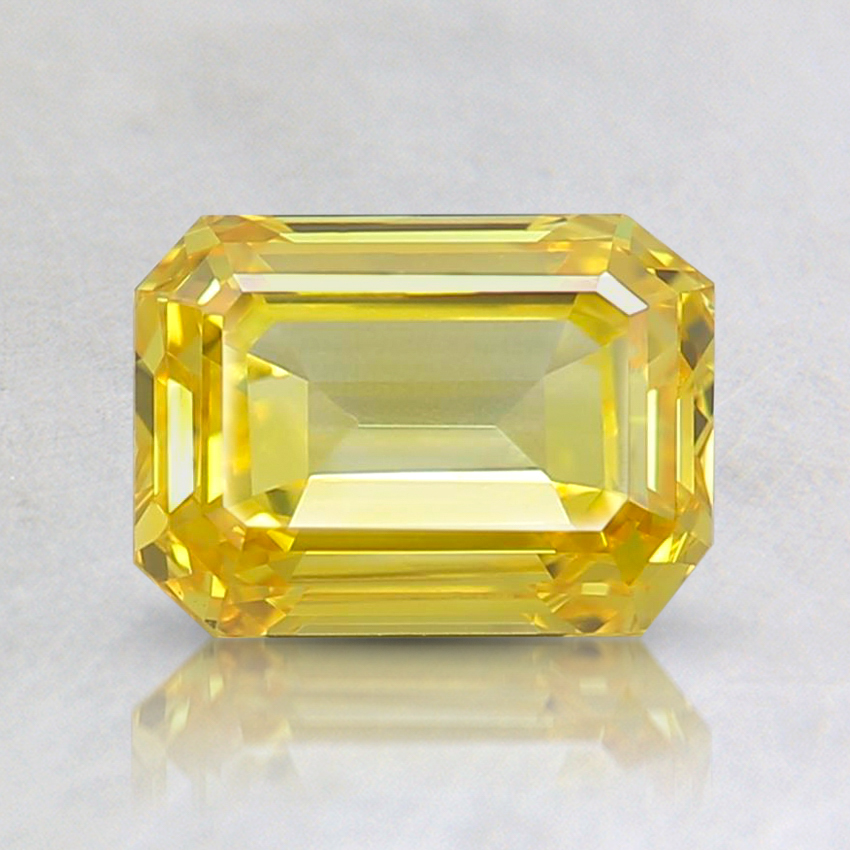 1.19 Ct. Fancy Vivid Orangy Yellow Emerald Lab Created Diamond