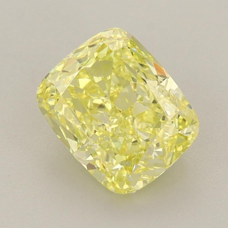 1.73 Ct. Fancy Vivid  Yellow Cushion Lab Grown Diamond