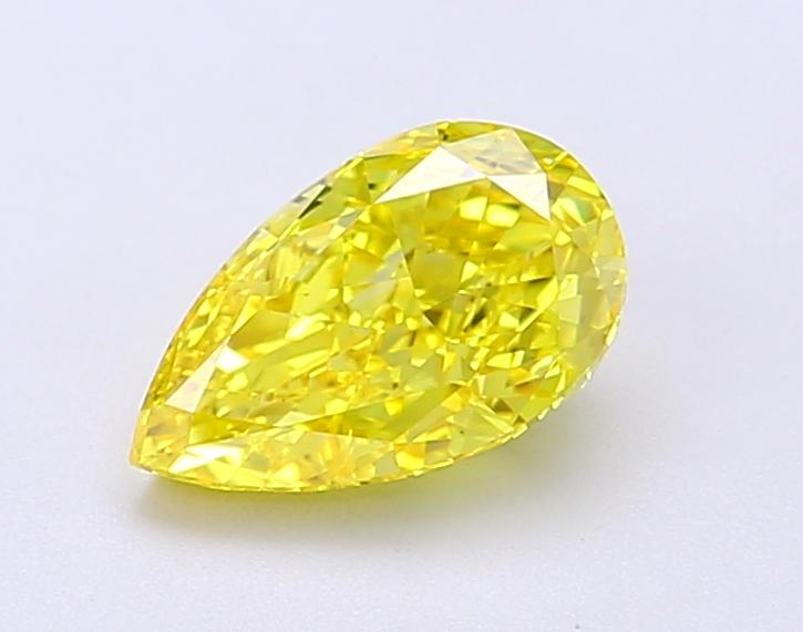 1.1 Ct. Fancy Vivid Yellow Pear Lab Grown Diamond