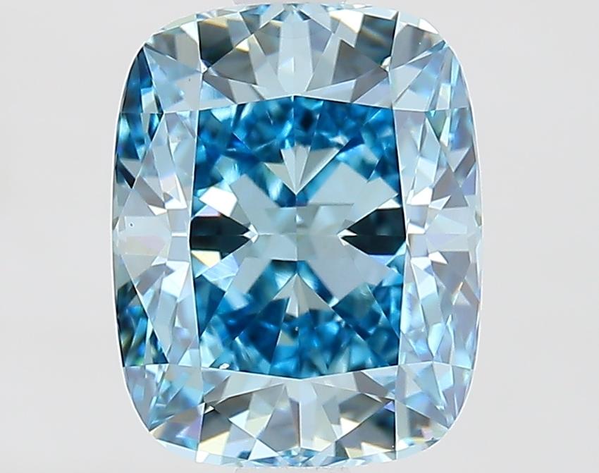 1.83 Ct. Fancy Intense Blue Cushion Lab Grown Diamond
