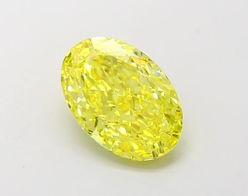 1.63 Ct. Fancy Vivid Yellow Oval Lab Grown Diamond