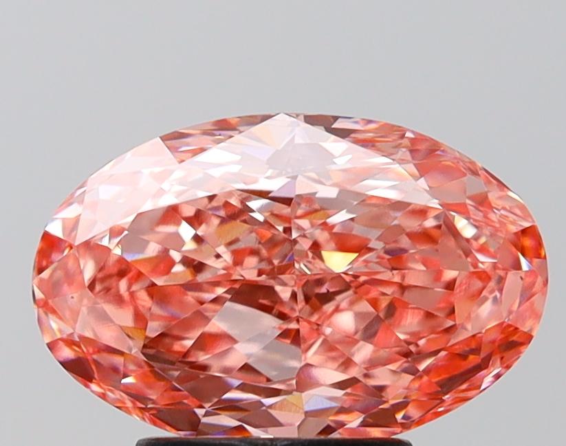 2.76 Ct. Fancy Vivid Pink Oval Lab Grown Diamond