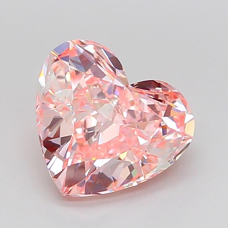 3.62 Ct. Fancy Intense Pink Heart Lab Grown Diamond