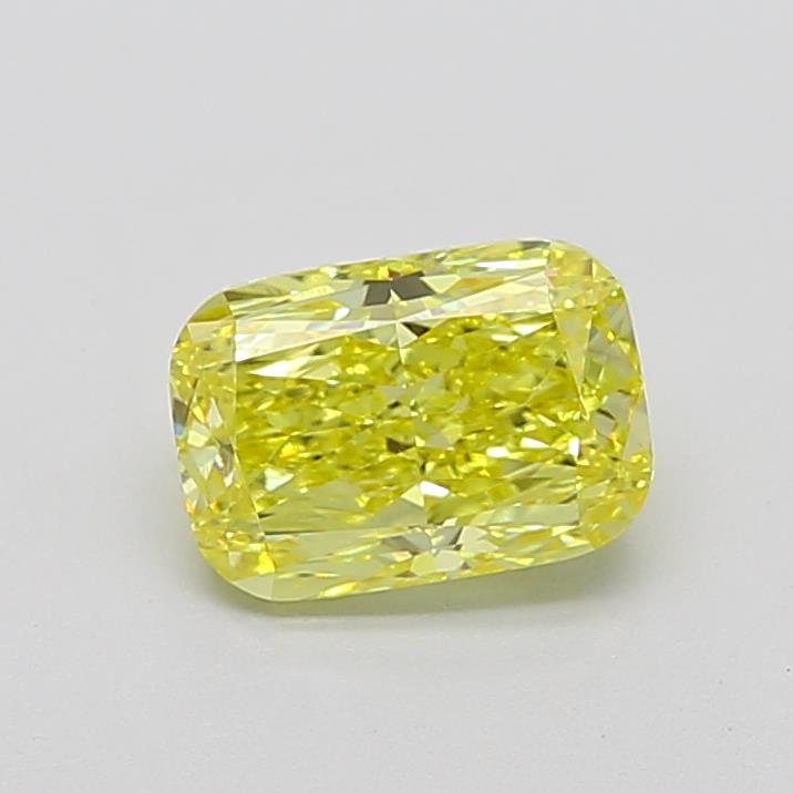 2.31 Ct. Fancy Vivid Yellow Cushion Lab Grown Diamond