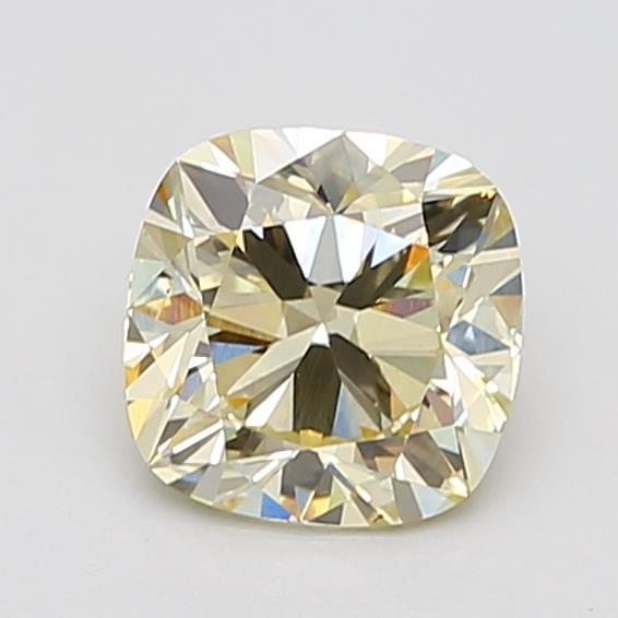 2.18 Ct. Fancy Light Yellow Cushion Lab Grown Diamond