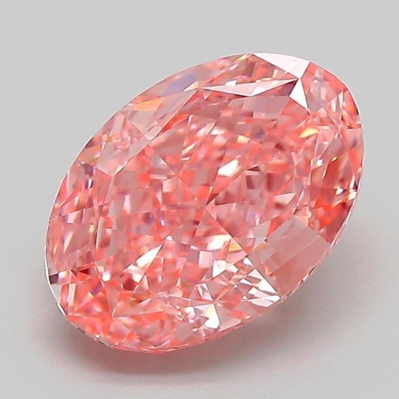 2.69 Ct. Fancy Vivid Pink Oval Lab Grown Diamond