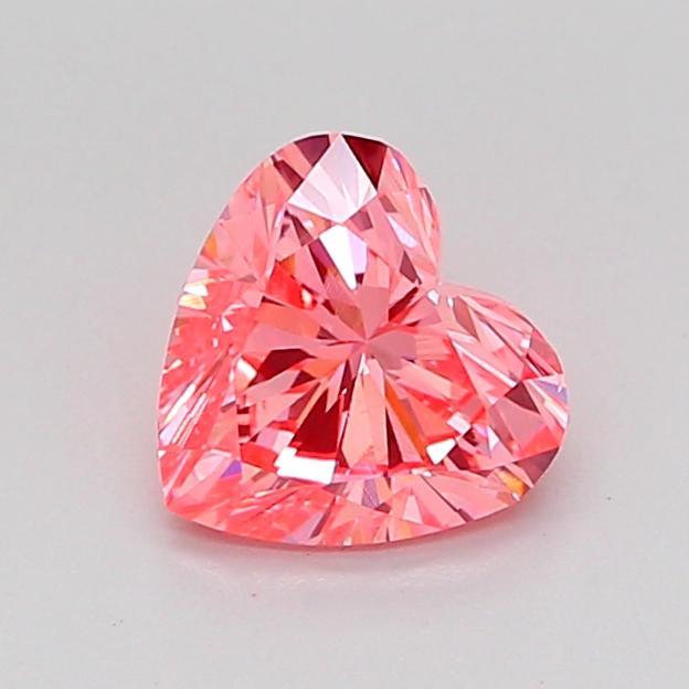 0.84 Ct. Fancy Vivid Pink Heart Lab Grown Diamond