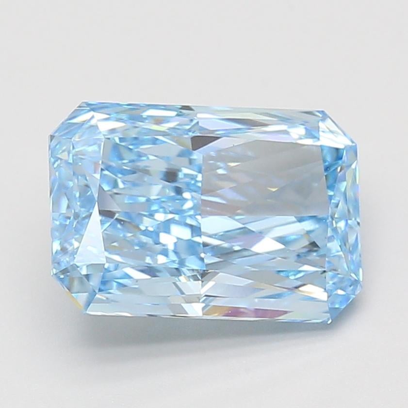 4.05 Ct. Fancy Vivid Blue Radiant Lab Grown Diamond