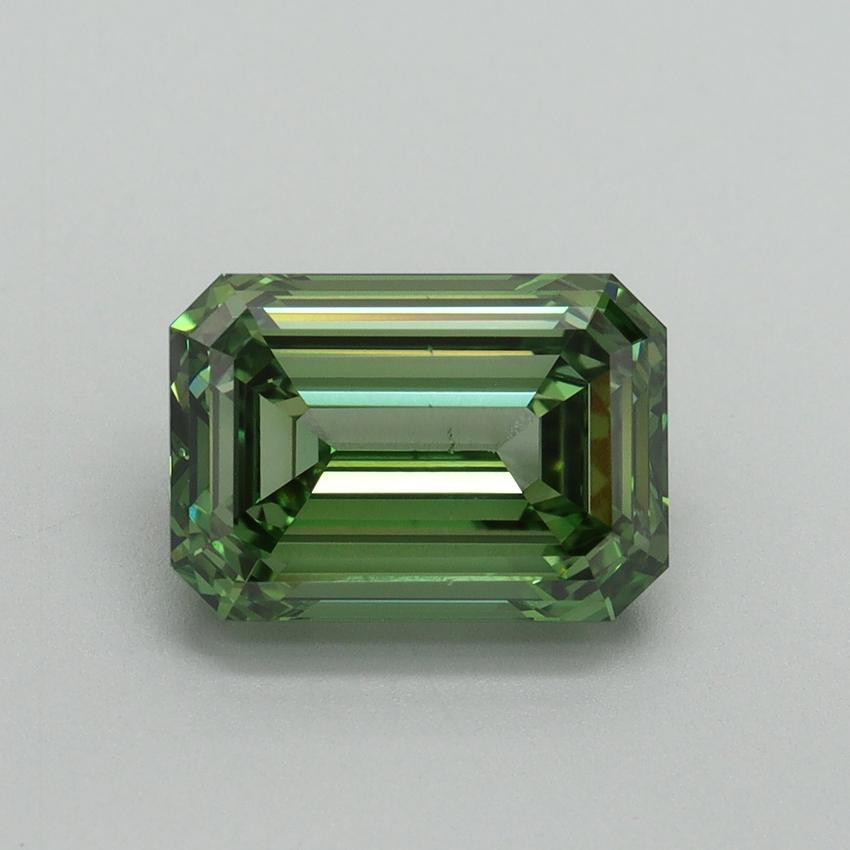 3.04 Ct. Fancy Vivid Green Emerald Lab Grown Diamond