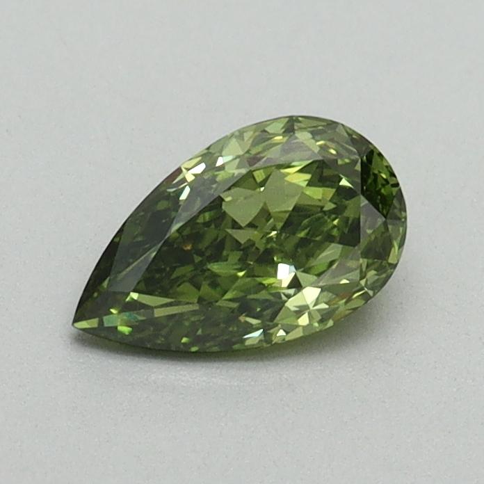 0.52 Ct. Fancy Vivid Green Pear Lab Grown Diamond