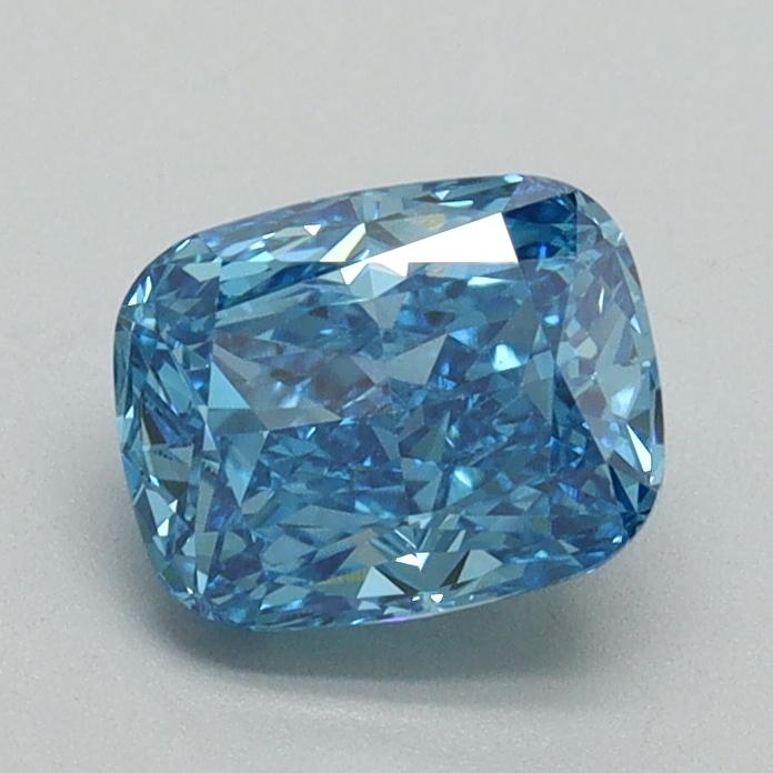 1.05 Ct. Fancy Vivid Blue Cushion Lab Grown Diamond
