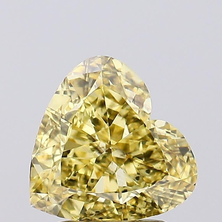 2.63 Ct. Fancy Intense Yellow Heart Lab Grown Diamond