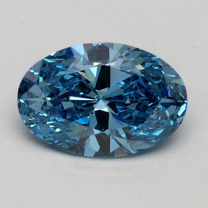 0.60 Ct. Fancy Vivid Blue Oval Lab Grown Diamond