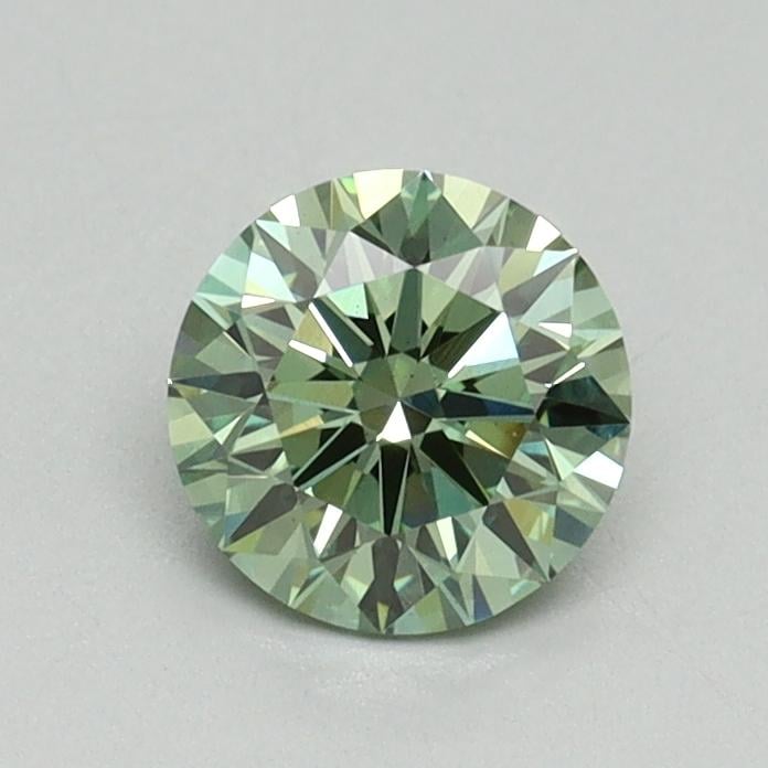 0.70 Ct. Fancy Vivid Pacific Green Round Lab Grown Diamond