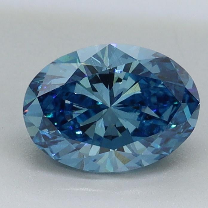 1.01 Ct. Fancy Vivid Blue Oval Lab Grown Diamond