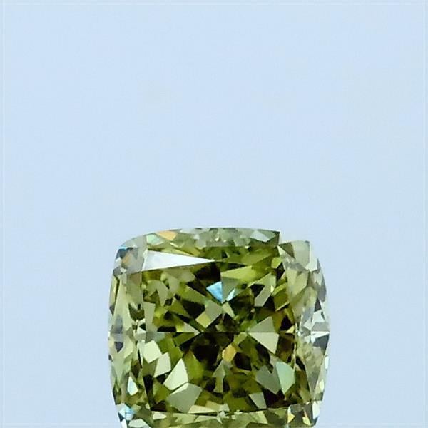 0.52 Ct. Fancy Intense Yellowish Green Cushion Lab Grown Diamond