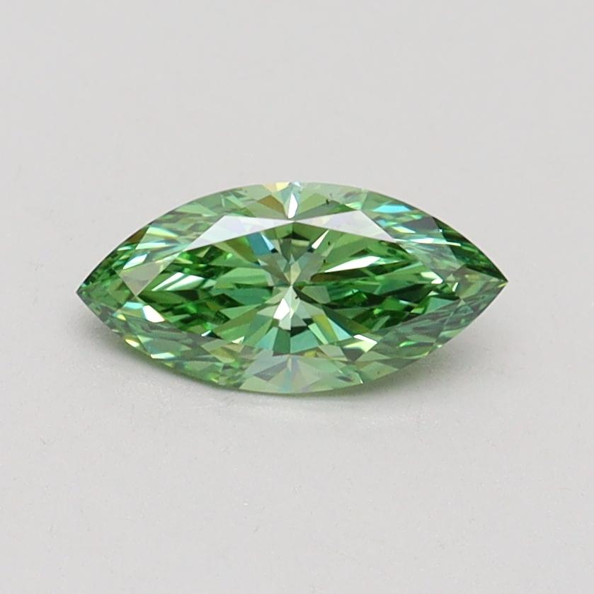 0.51 Ct. Fancy Vivid Green Marquise Lab Grown Diamond