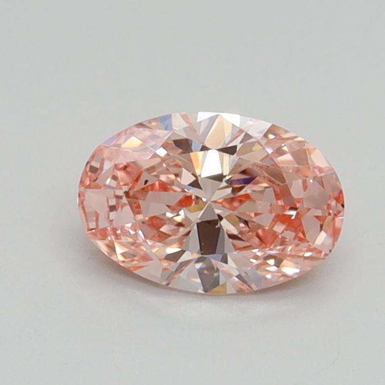 0.65 Ct. Fancy Intense Pink Oval Lab Grown Diamond
