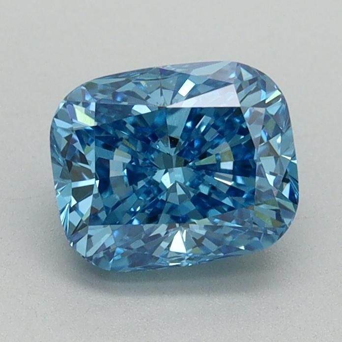 1.15 Ct. Fancy Vivid Blue Cushion Lab Grown Diamond