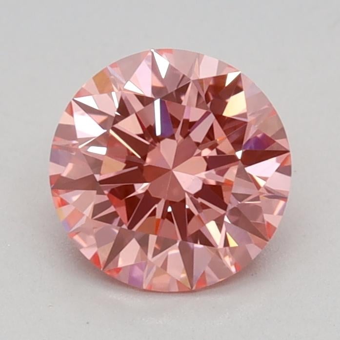 0.76 Ct. Fancy Vivid Pink Round Lab Grown Diamond