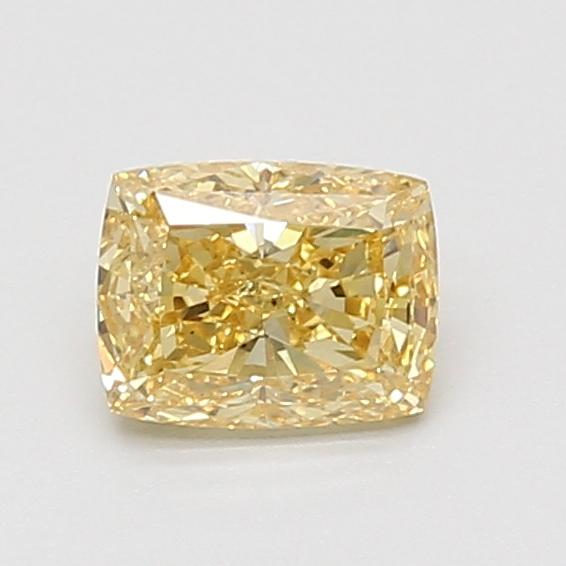 0.78 Ct. Fancy Intense Yellow Cushion Lab Grown Diamond