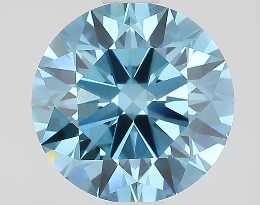 1.55 Ct. Fancy Vivid Blue Round Lab Grown Diamond