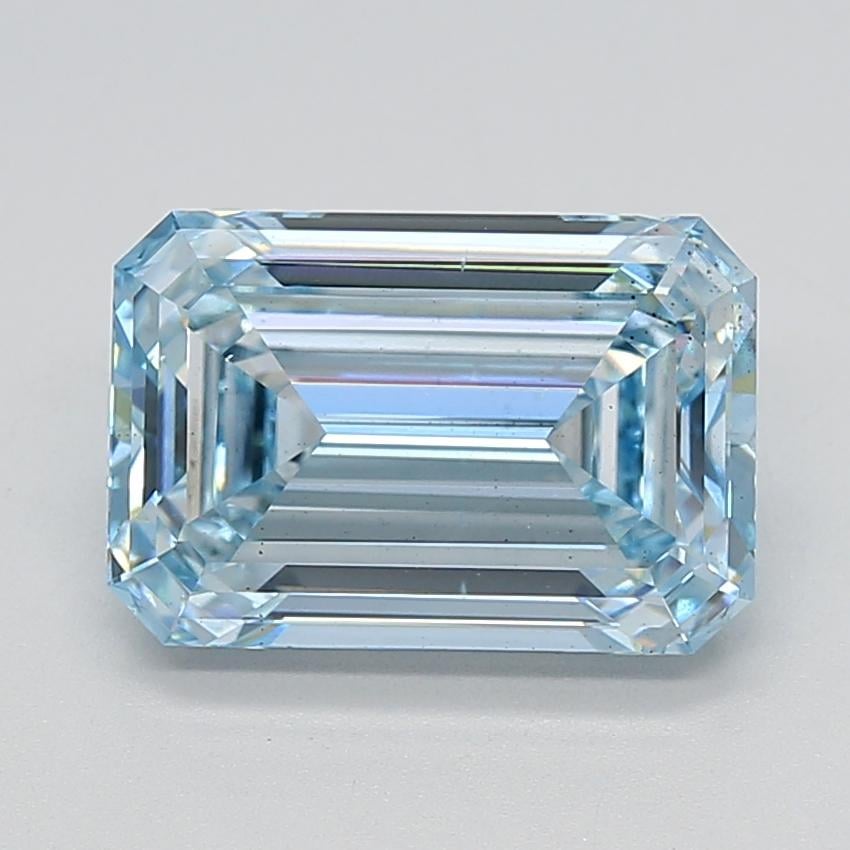 5.00 Ct. Fancy Intense  Blue Emerald Lab Grown Diamond