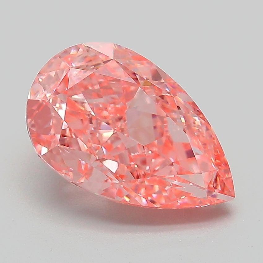 2.69 Ct. Fancy Vivid Pink Pear Lab Grown Diamond
