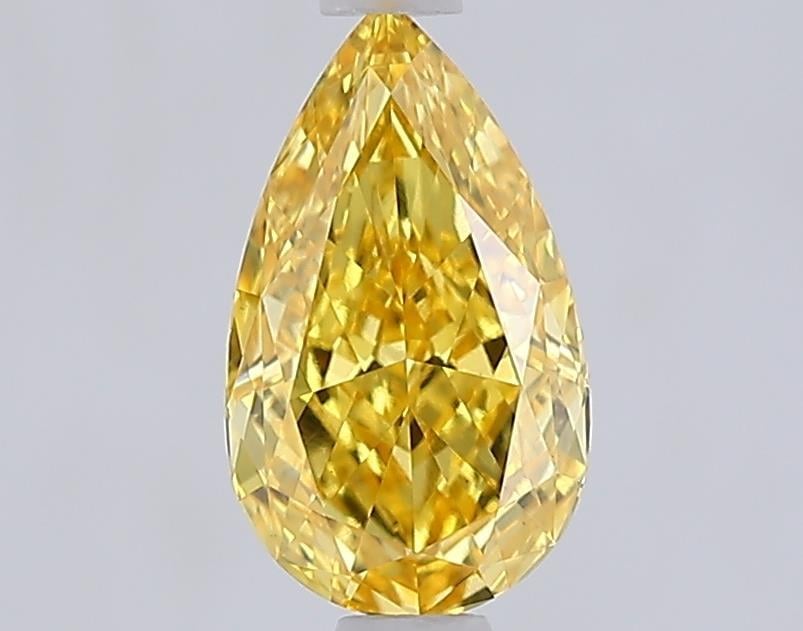 1.00 Ct. Fancy Vivid Yellow Yellow Pear Lab Grown Diamond