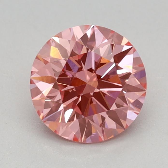 0.71 Ct. Fancy Vivid Pink Round Lab Grown Diamond
