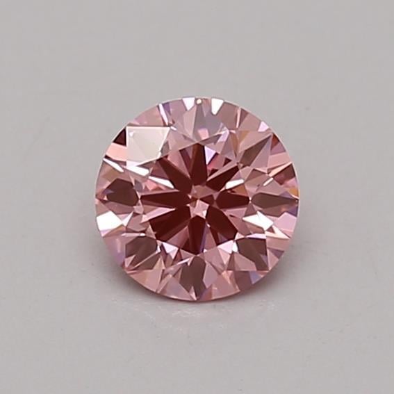 0.36 Ct. Fancy Vivid Pink Round Lab Grown Diamond