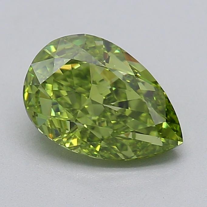 1.07 Ct. Fancy Vivid  Green Pear Lab Grown Diamond