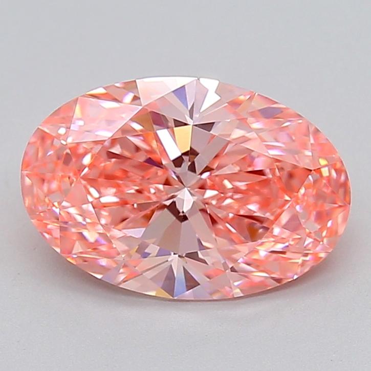 3.09 Ct. Fancy Vivid  Pink Oval Lab Grown Diamond