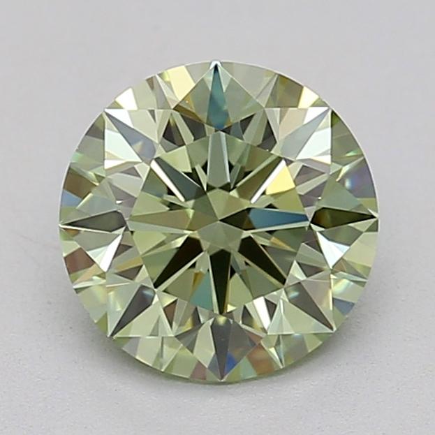 1.06 Ct. Fancy Vivid  Green Round Lab Grown Diamond