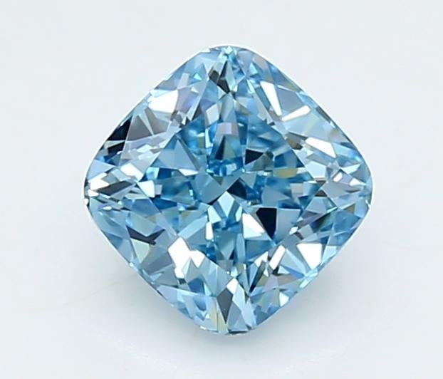 1.53 Ct. Fancy Vivid  Blue Cushion Lab Grown Diamond