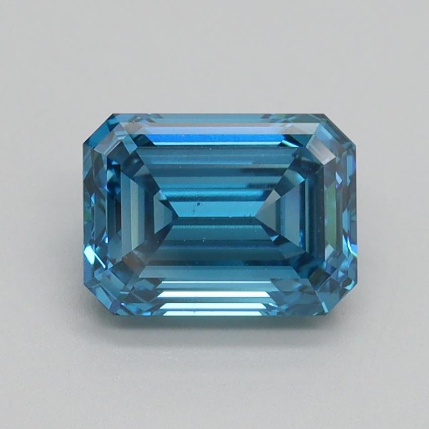 1.52 Ct. Fancy Vivid Blue Emerald Lab Grown Diamond