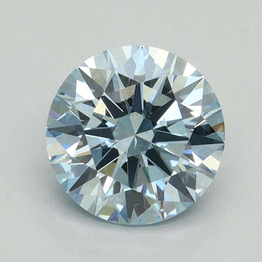 1.69 Ct. Fancy Intense Blue Round Lab Grown Diamond