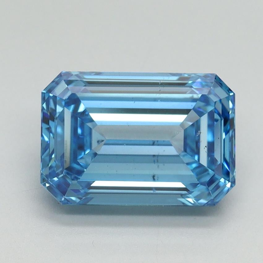 3.01 Ct. Fancy Vivid Blue Emerald Lab Grown Diamond