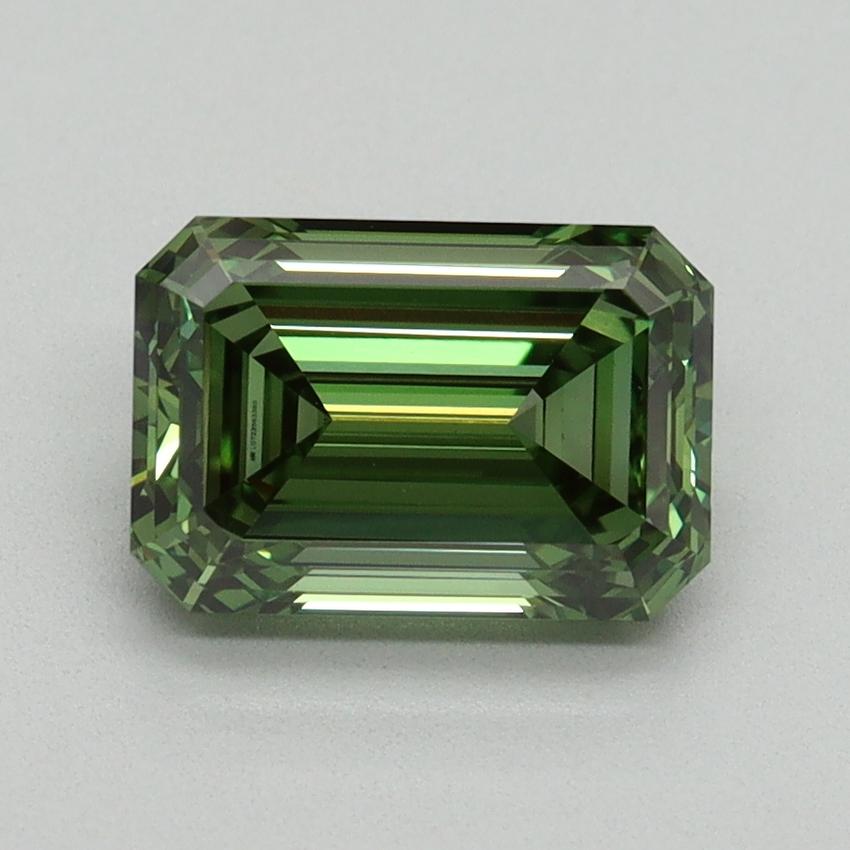 2.01 Ct. Fancy Vivid Pacific Green Emerald Lab Grown Diamond