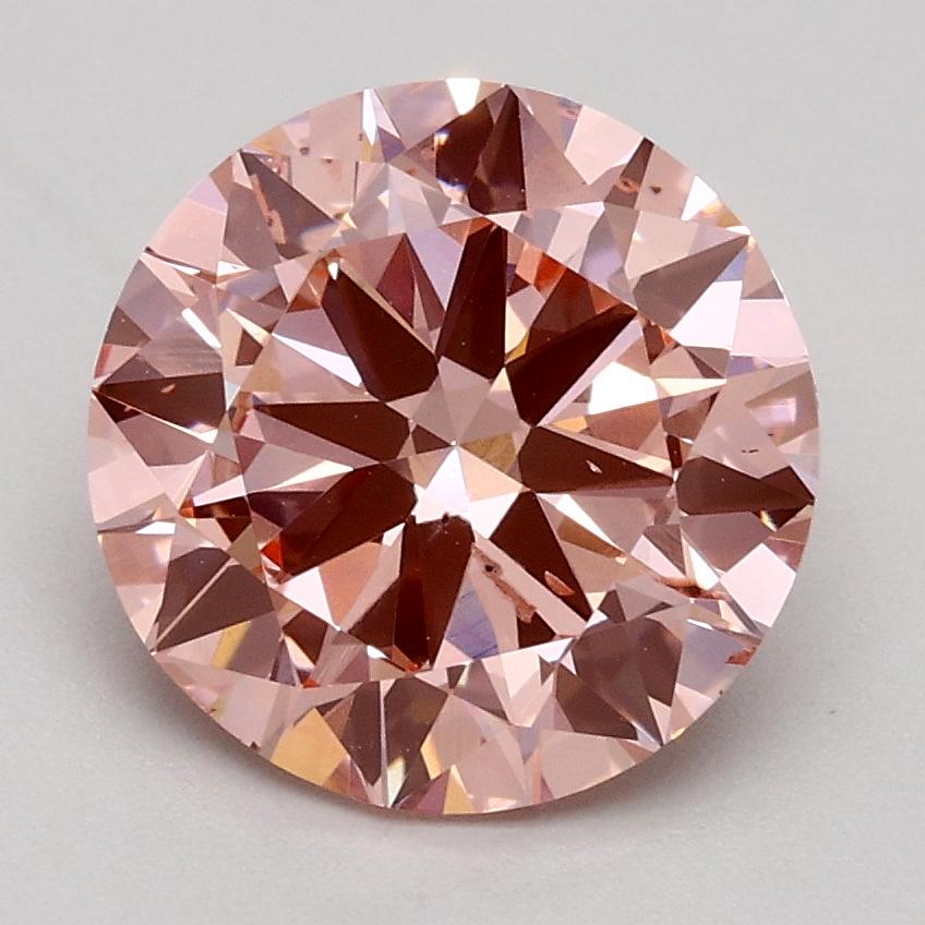 2.00 Ct. Fancy Intense Pink Round Lab Grown Diamond